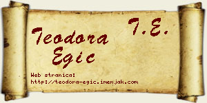 Teodora Egić vizit kartica
